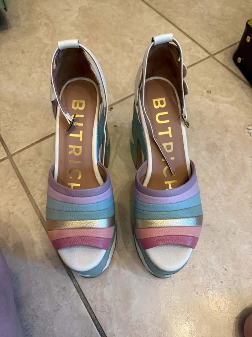 Jessica Butrich rainbow pastel cloud platforms size 39: U.S. 8 - Picture 3 of 7